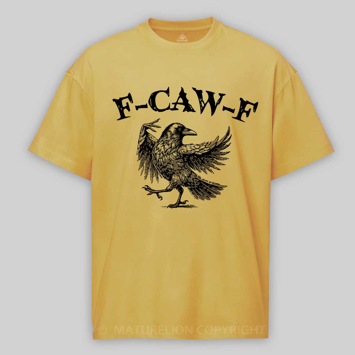 Maturelion Men's T-Shirt F-Caw-F Cotton T-Shirt