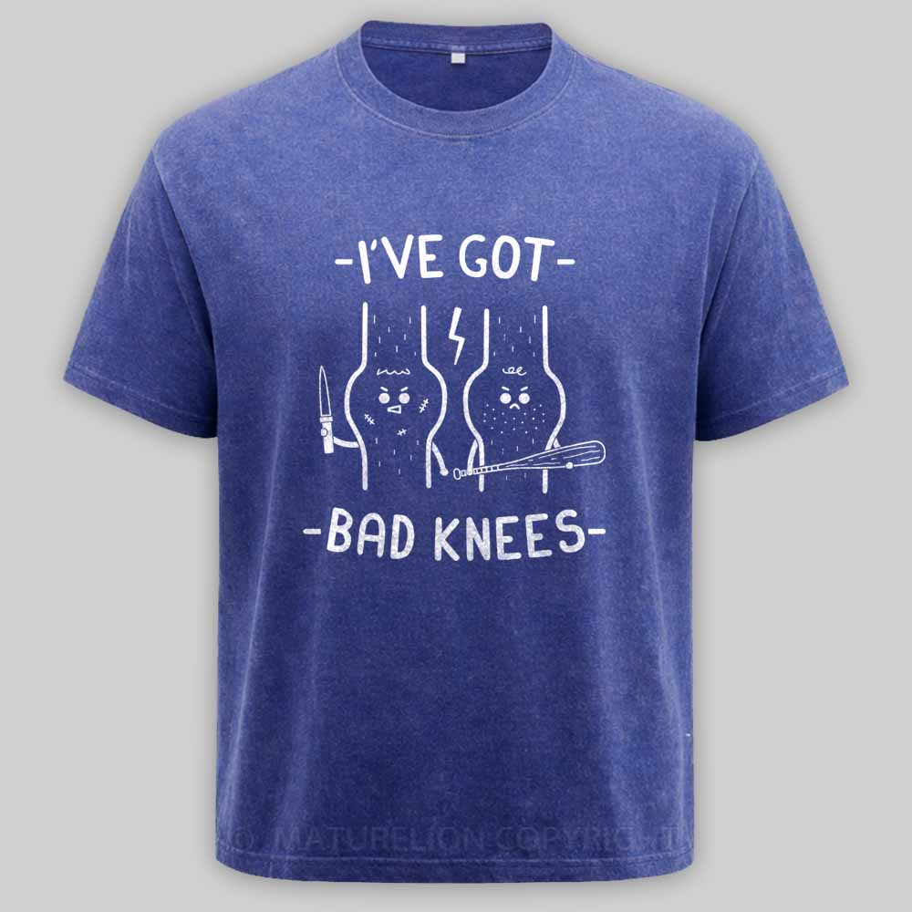 Maturelion Bad Knees Washed T-shirt