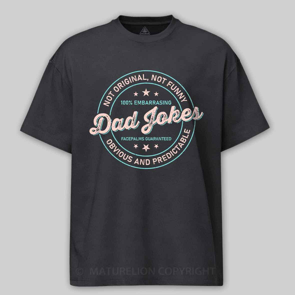 Maturelion Vintage Dad Jokes Cotton T-shirt