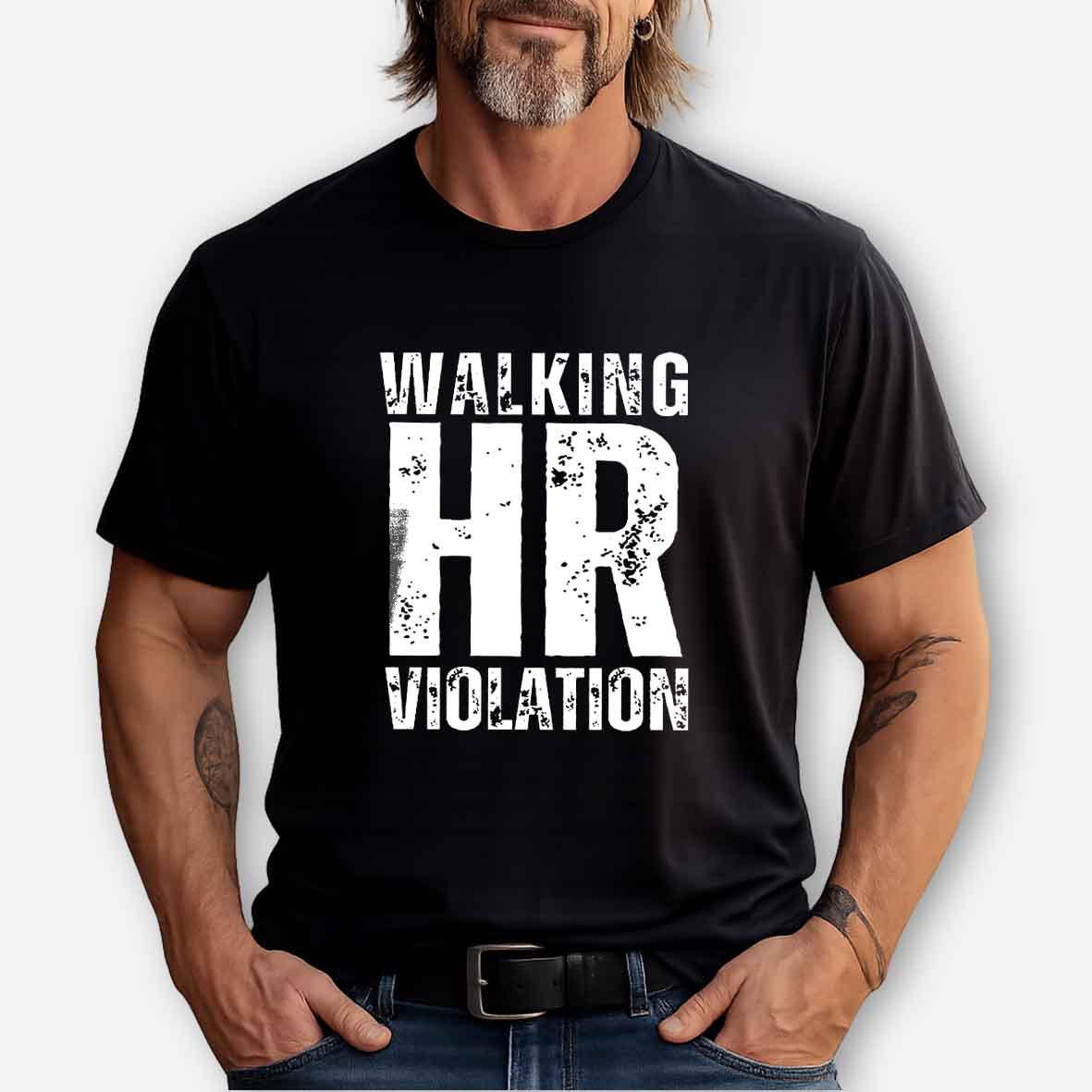 Maturelion Walking HR Violation Unisex Cotton T-shirt