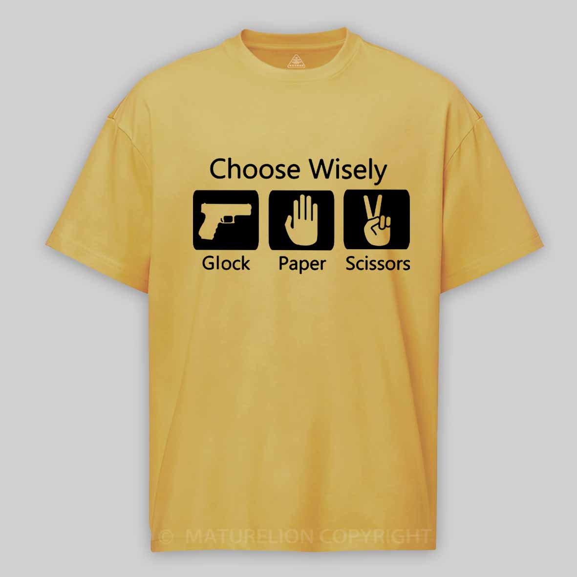 Choose Wisely Glock Paper Scissors Cotton T-shirt 