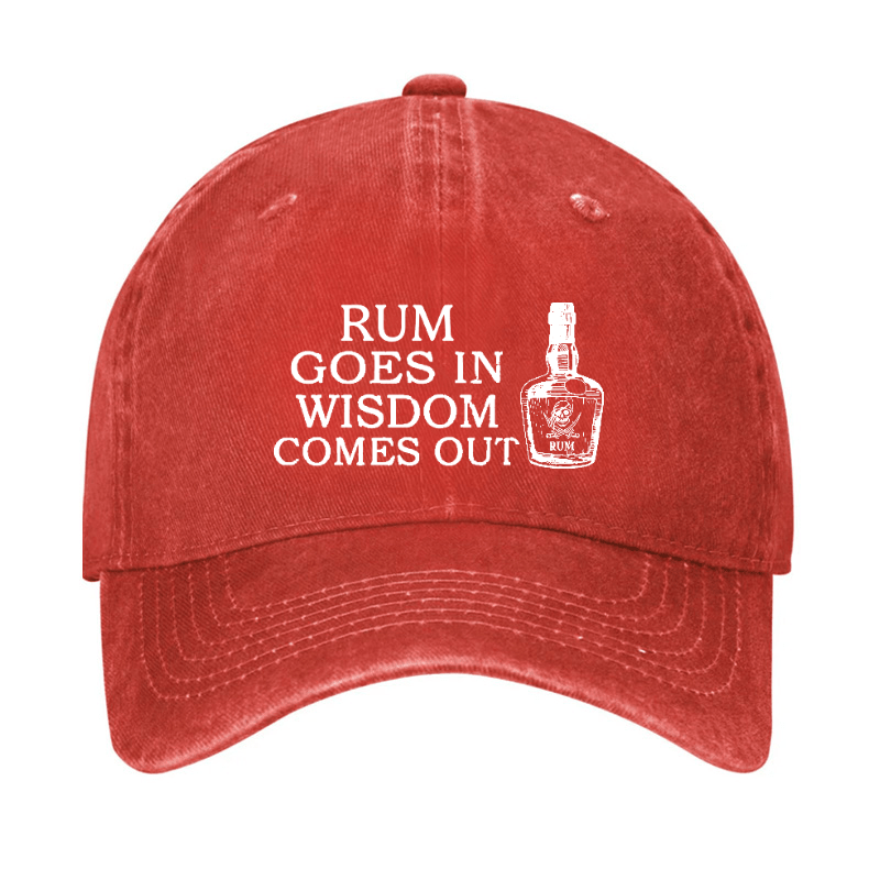 Rum Goes In Wisdom Comes Out Funny Cap-Maturelion
