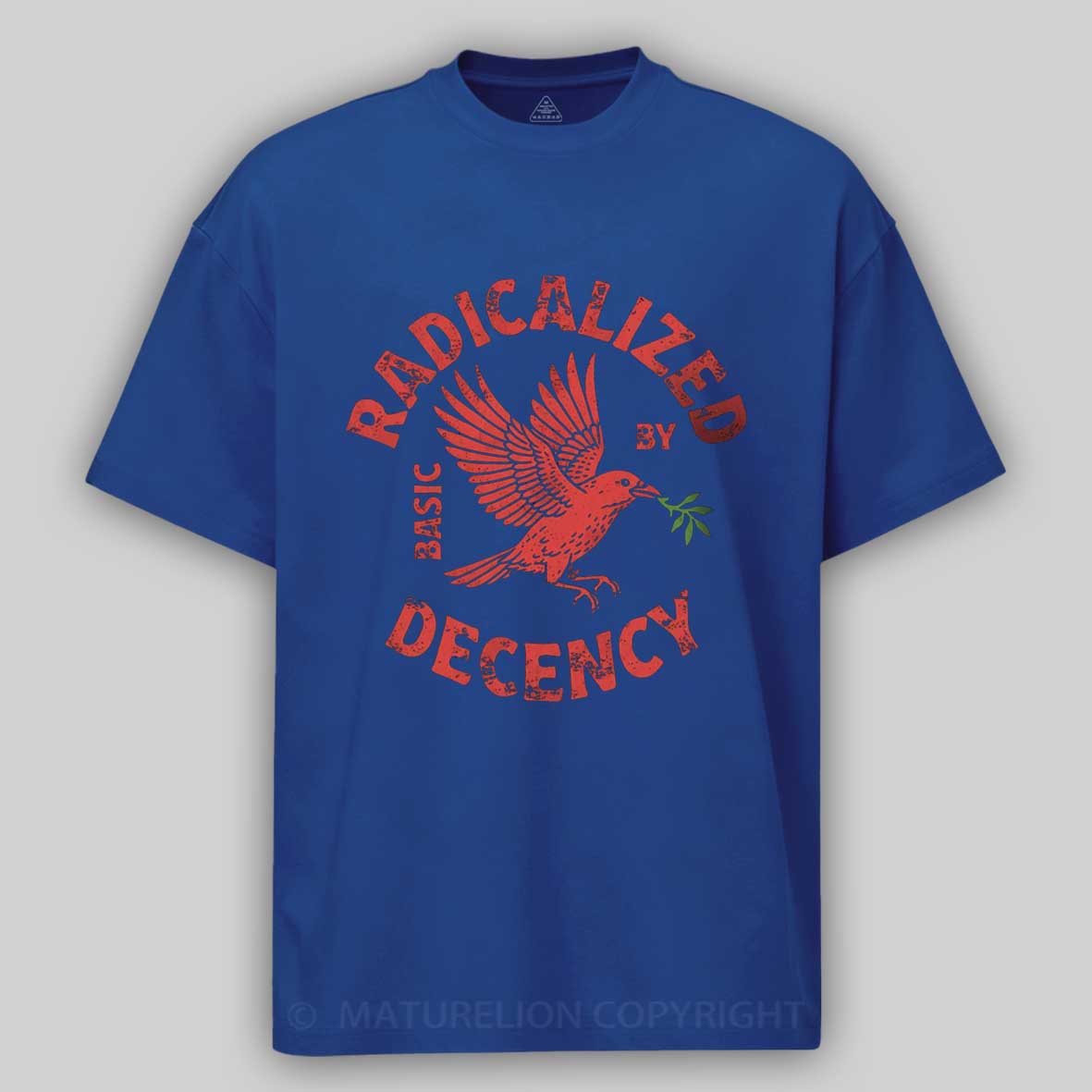 Maturelion Radicalized By Basic Decency Cotton T-shirt