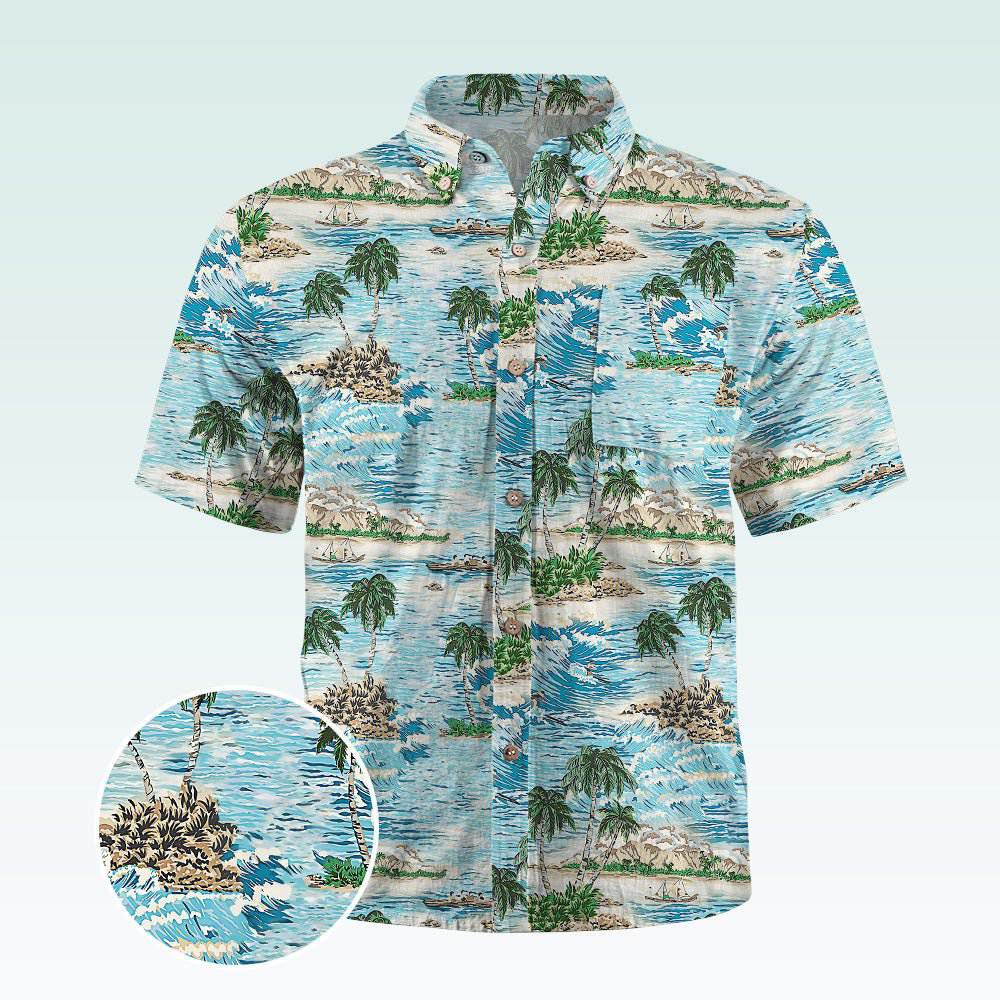 Maturelion Men's Button Pocket ShirtSpooner Tailored Camp Shirt