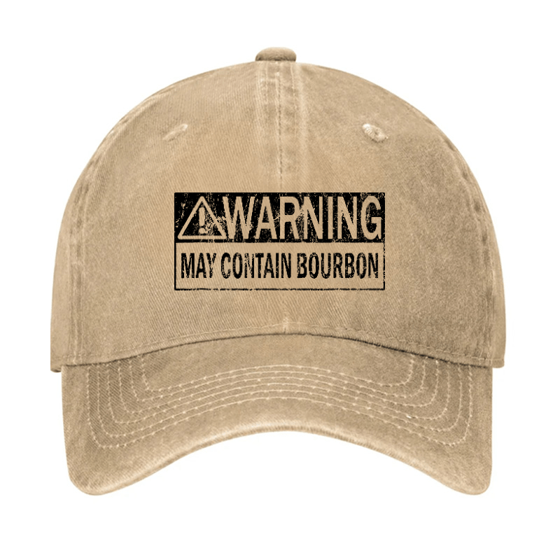 Warning May Contain Bourbon Funny Drinking Cap-Maturelion