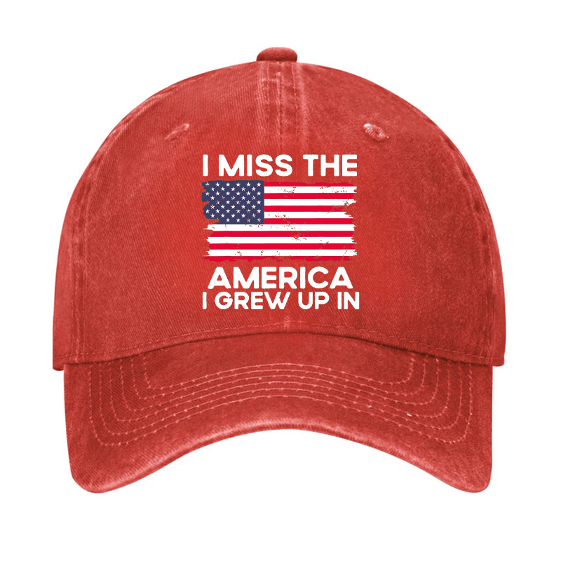 I Miss The America I Grew Up In USA Flag Cap (Free Customization)-Maturelion
