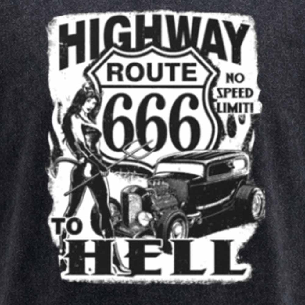 Maturelion Route 666 - Highway to hell Washed T-shirt