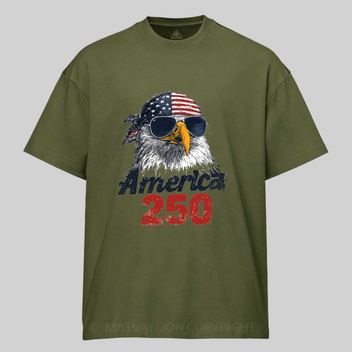 Maturelion Bald Eagle America 250th Anniversary T-Shirt