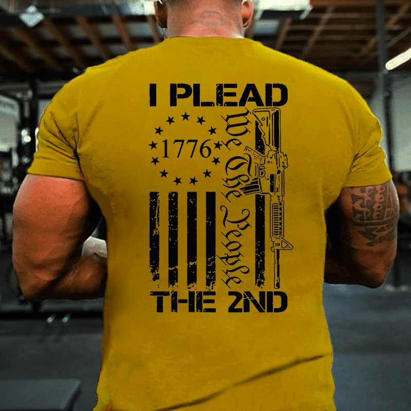 Maturelion I Plead The 2nd Amendment We The People AR15 Pro Gun Cotton T-shirt (Free Customization)