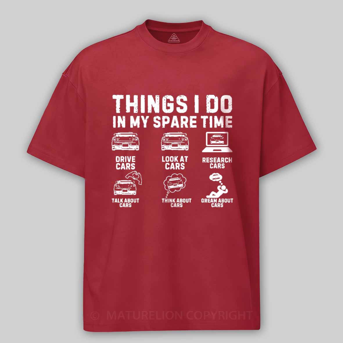 Maturelion Funny Car Lover Enthusiast Cotton T-shirt