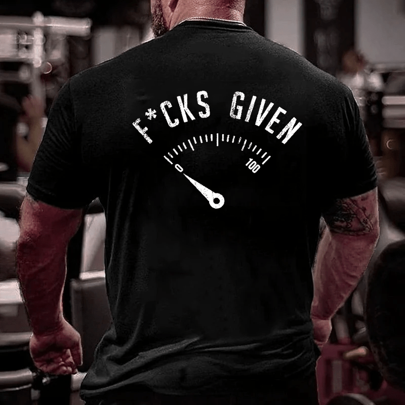 F*cks Given Print Cotton T-shirt (Free Customization)-Maturelion