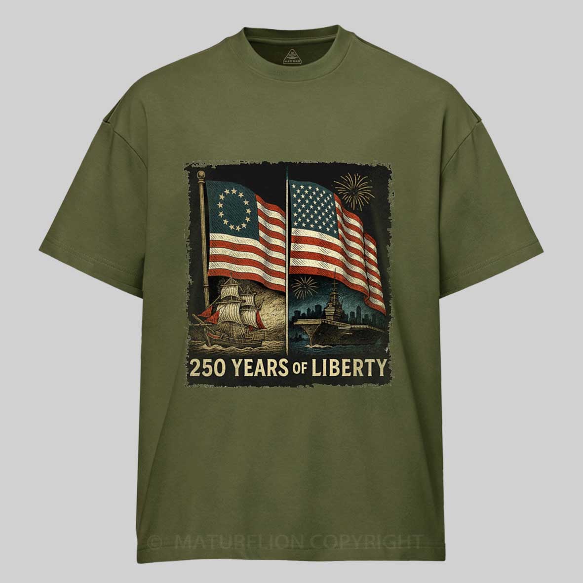 Maturelion 250 Years Of Liberty 250Th Anniversary T-shirt 