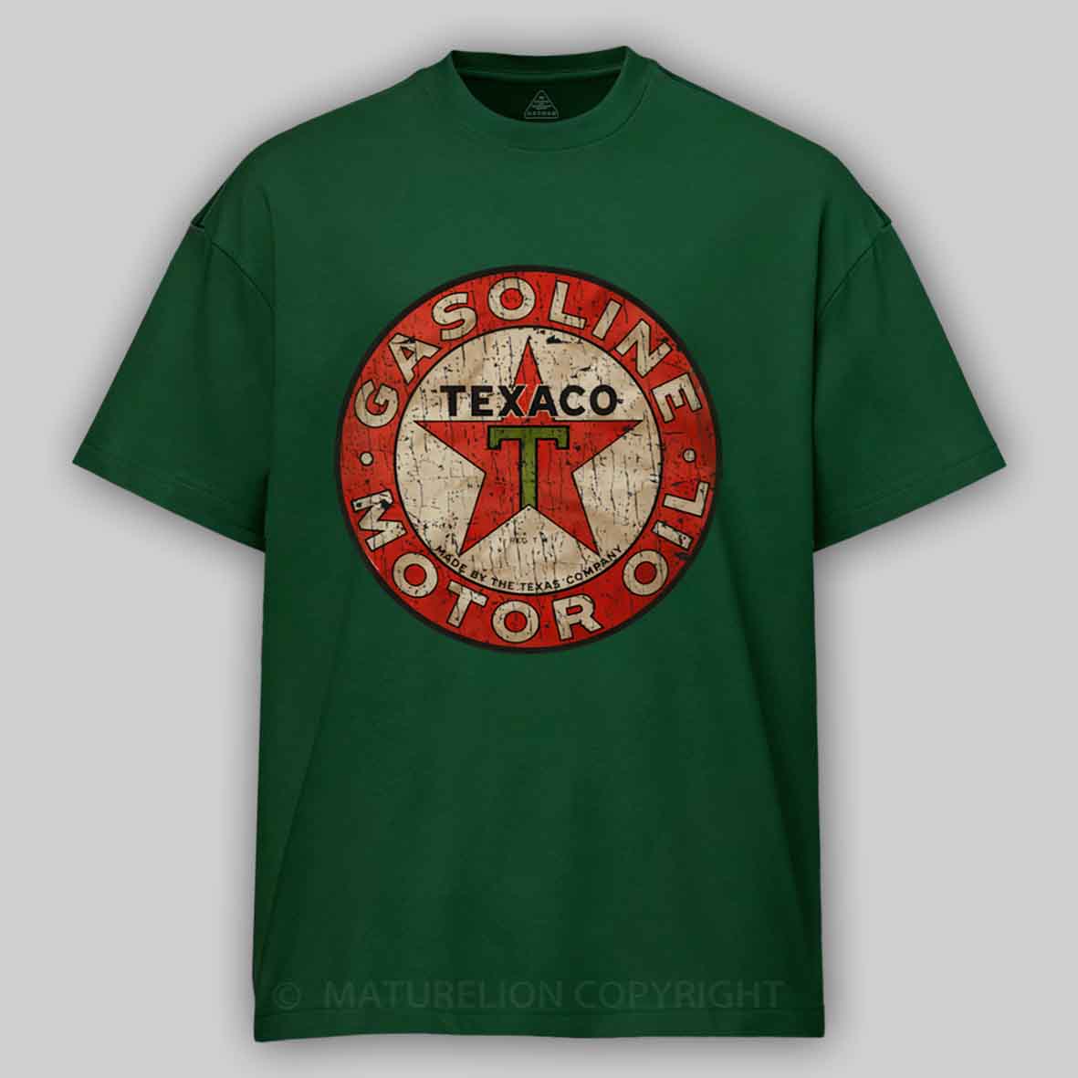 Maturelion Texaco - Vintage Gasoline Motor Oil Cotton T-shirt