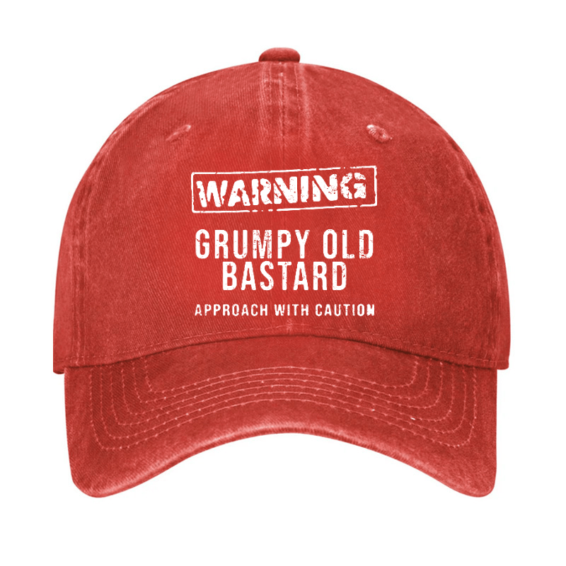 Warning Grumpy Old Bastard Approach With Caution Cap (Free Customization)-Maturelion