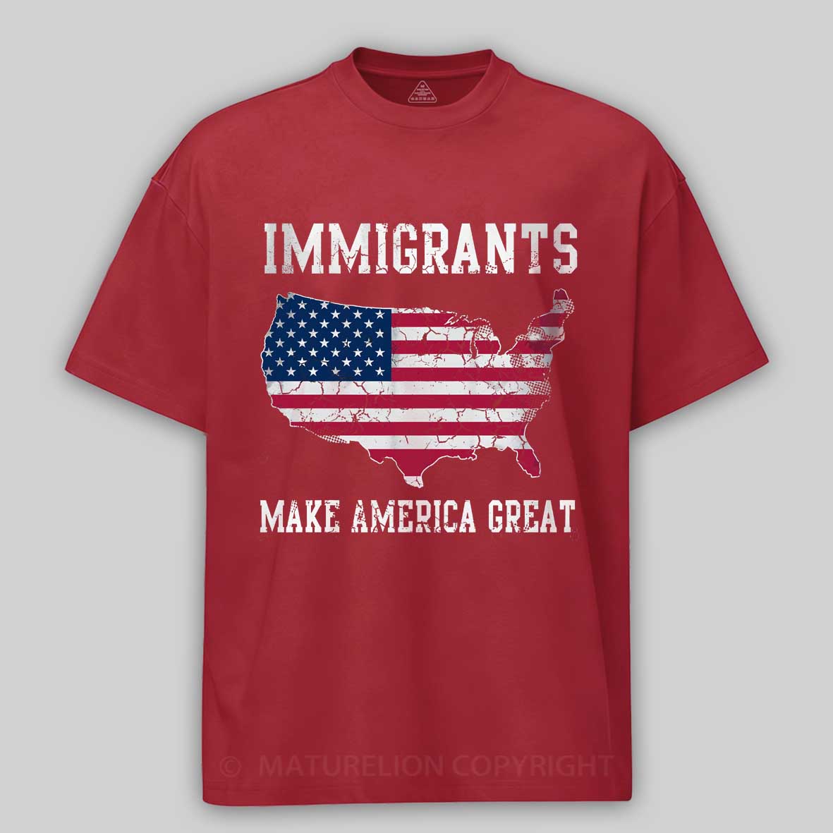 Maturelion Immigrants Make America Great  Cotton T-shirt