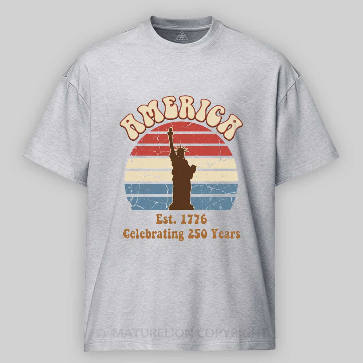 Maturelion 250 Years America Anniversary Vintage 1776 2026 Independence Day T-shirt 