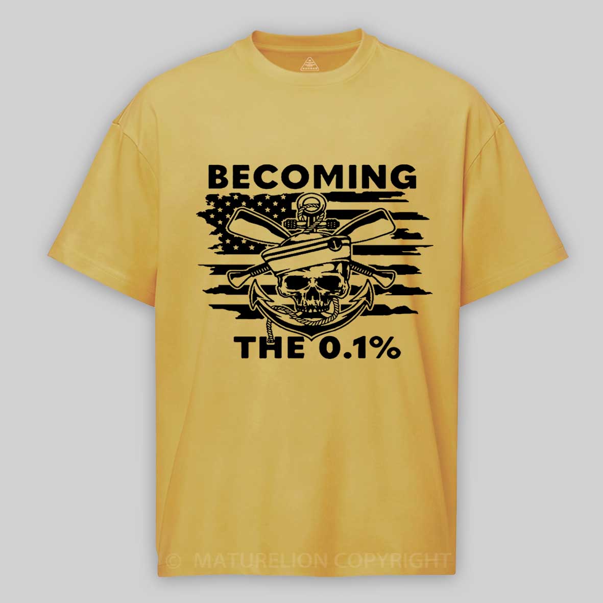 Maturelion Men's T-Shirt Becoming The 0.1% Cotton T-Shirt