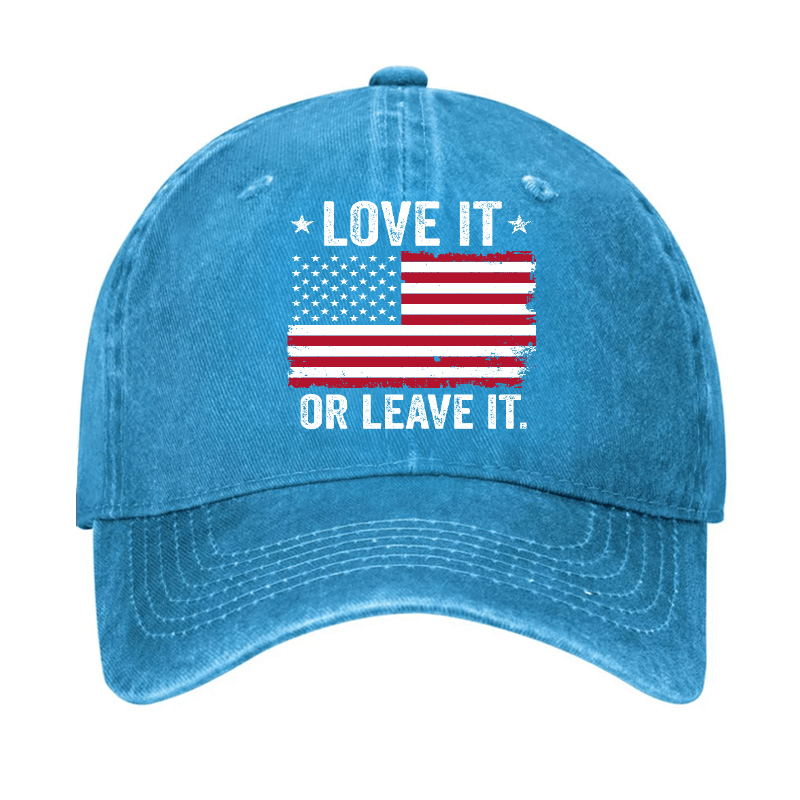Men'S Love It Or Leave It USA Flag Cap-Maturelion