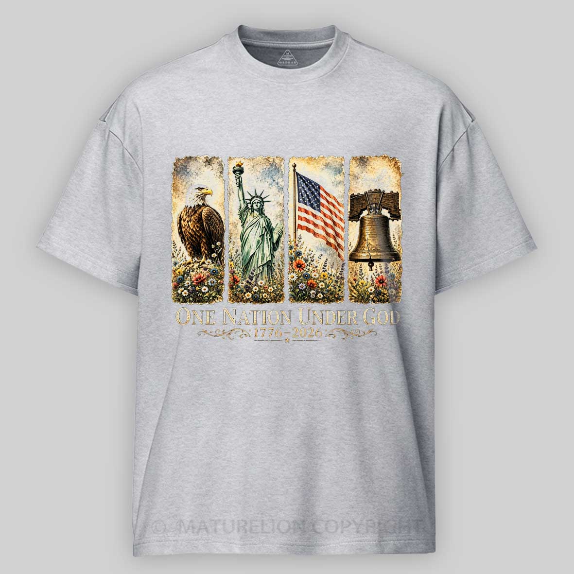 Maturelion One Nation Under God 250 Anniversary T-shirt 