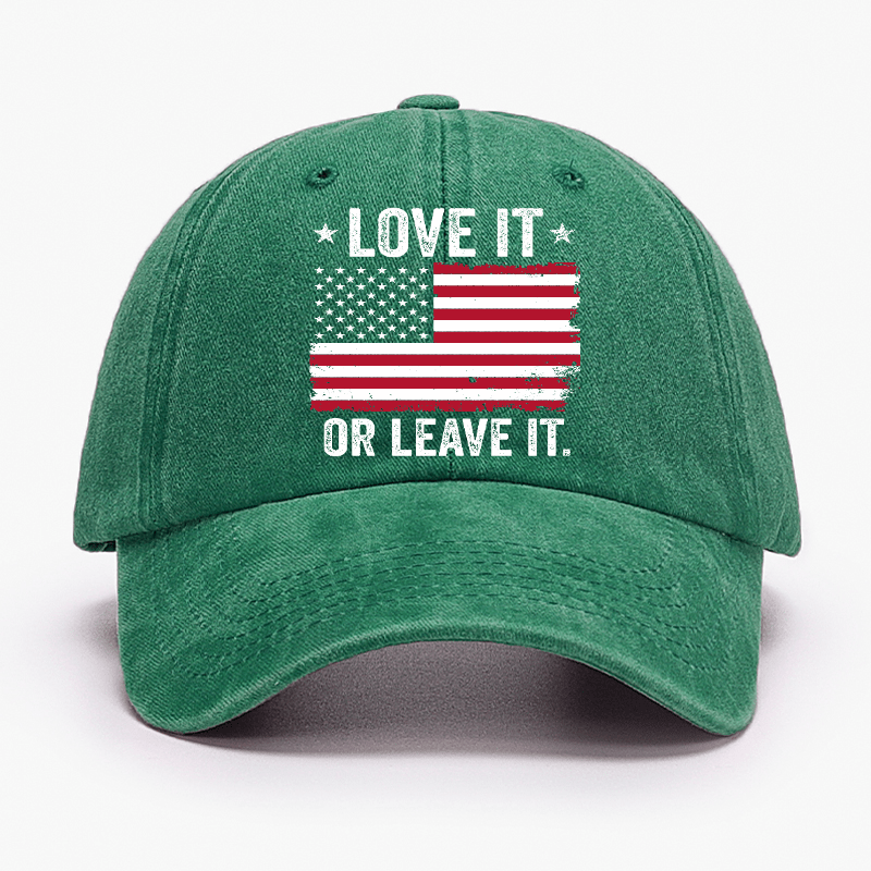 Men'S Love It Or Leave It USA Flag Cap-Maturelion