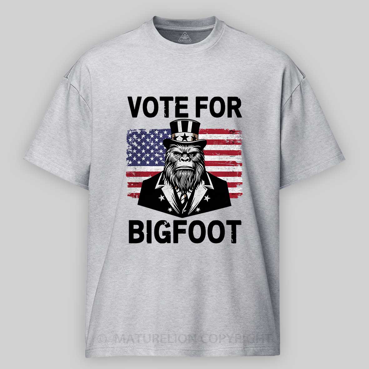 Maturelion Vote For Bigfoot Cotton T-Shirt