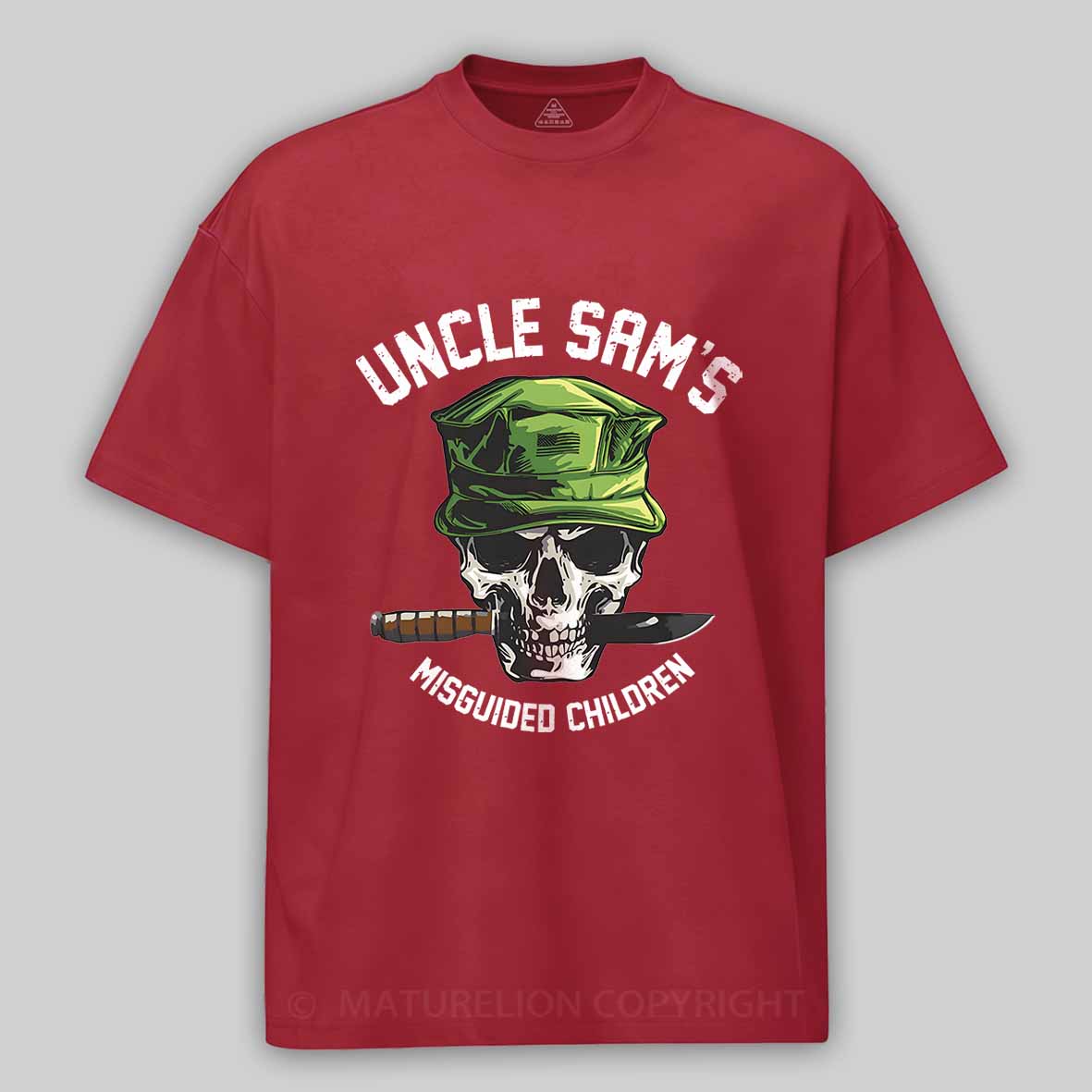 Maturelion Men's T-Shirt Uncle Sam's Misguided Children Cotton T-shirt