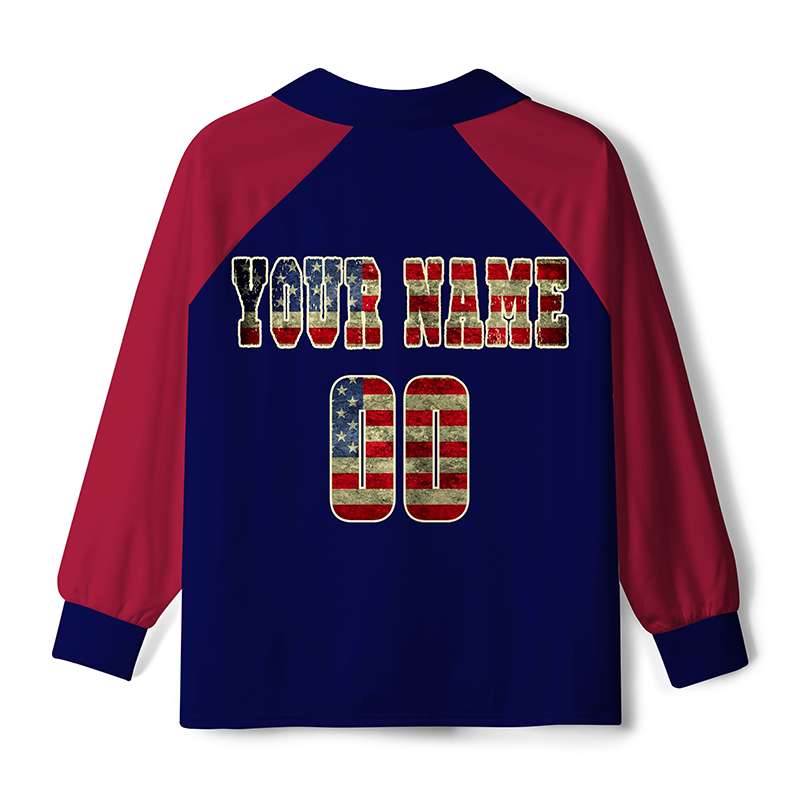 Maturelion Flag Team Long Sleeve Soccer Jersey