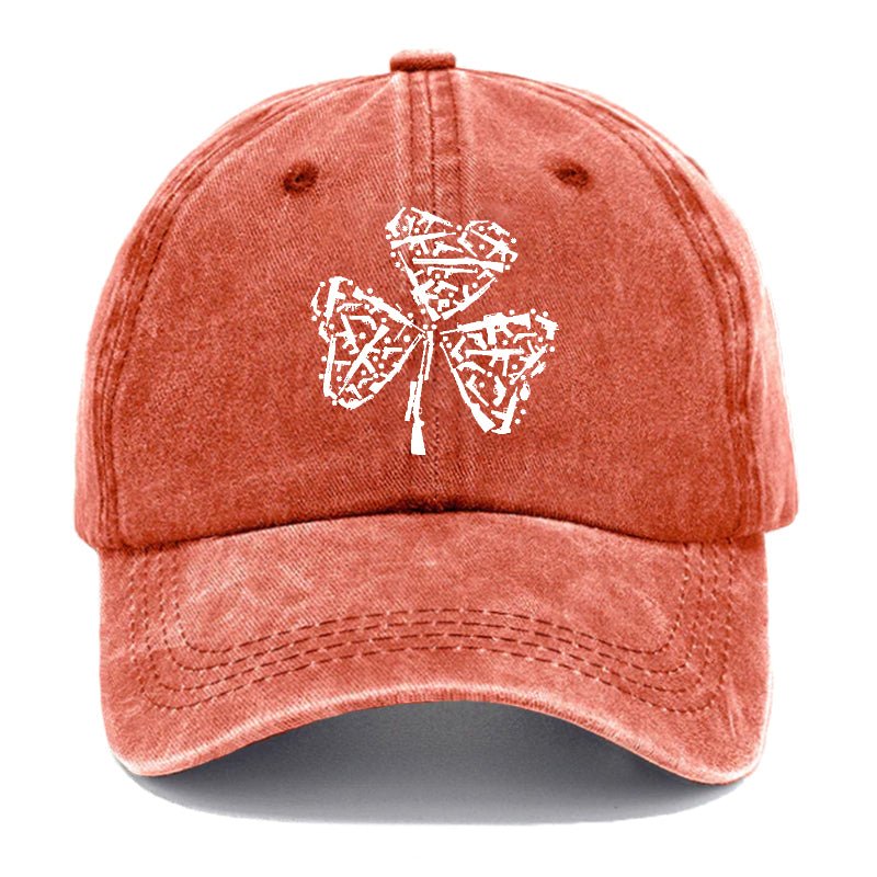 St. Patrick's Day Gun Clover Print Cap-Maturelion