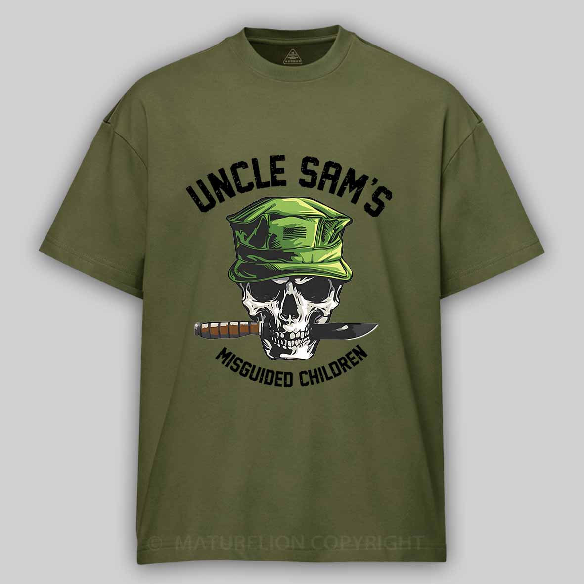 Maturelion Men's T-Shirt Uncle Sam's Misguided Children Cotton T-shirt