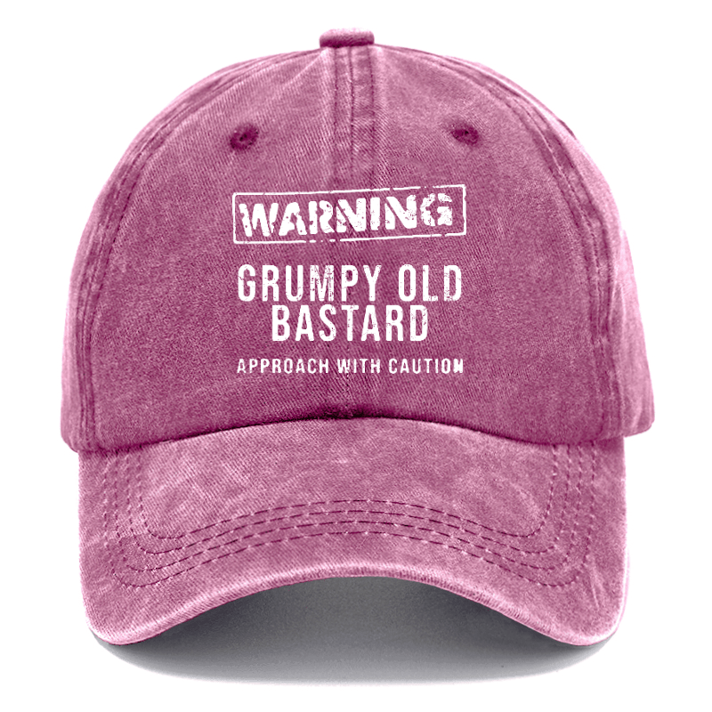 Warning Grumpy Old Bastard Approach With Caution Funny Saying Cap-Maturelion