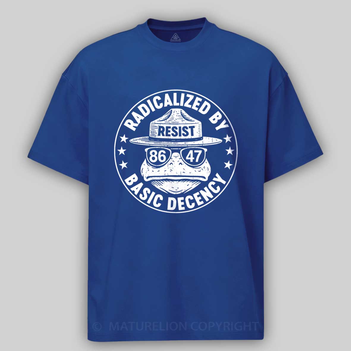 Maturelion Radicalized by Basic Decency Frog 8647 Cotton T-shirt
