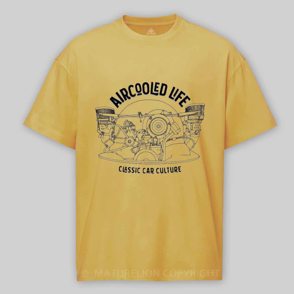 Maturelion Aircooled Life - Classic Car Culture Cotton T-shirt