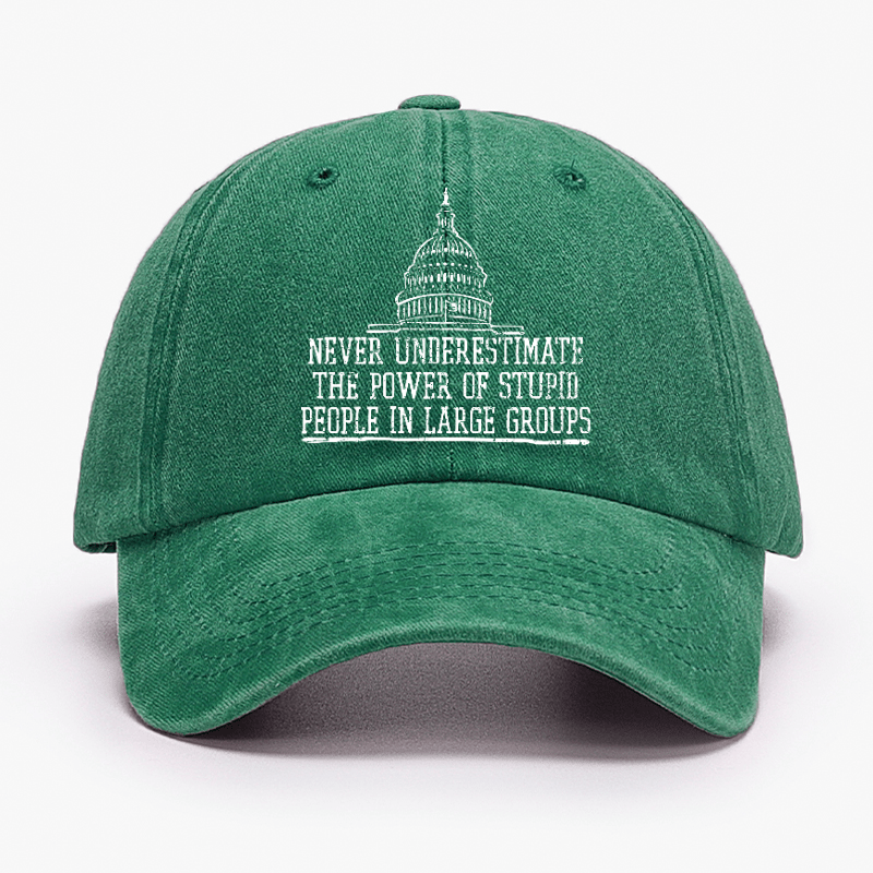 Never Underestimate The Power Of Stupid People In Large Groups Cap-Maturelion