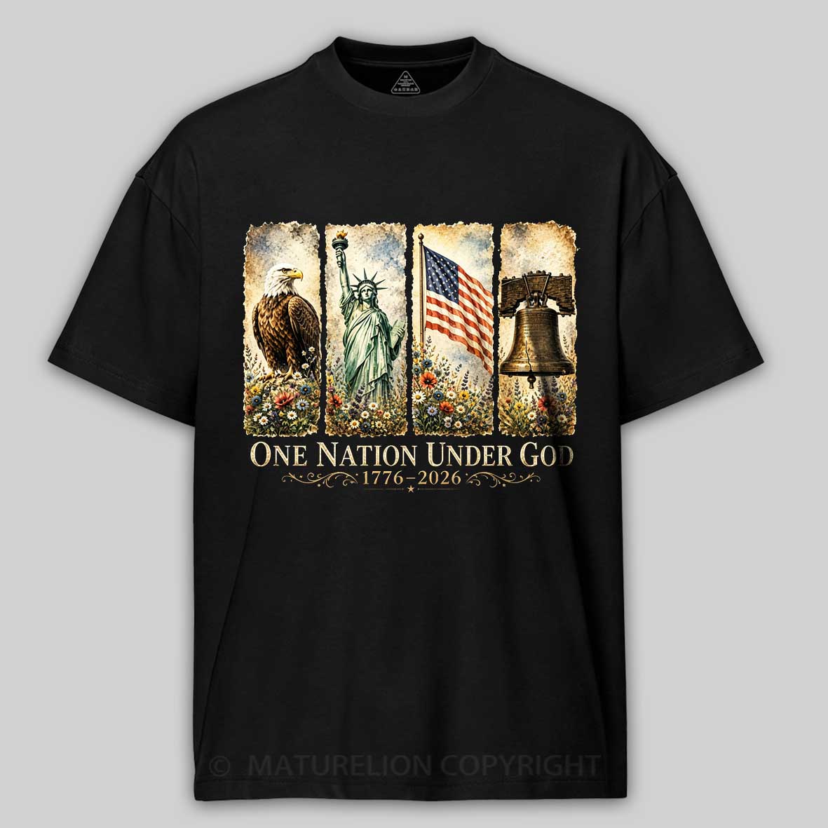 Maturelion One Nation Under God 250 Anniversary T-shirt 