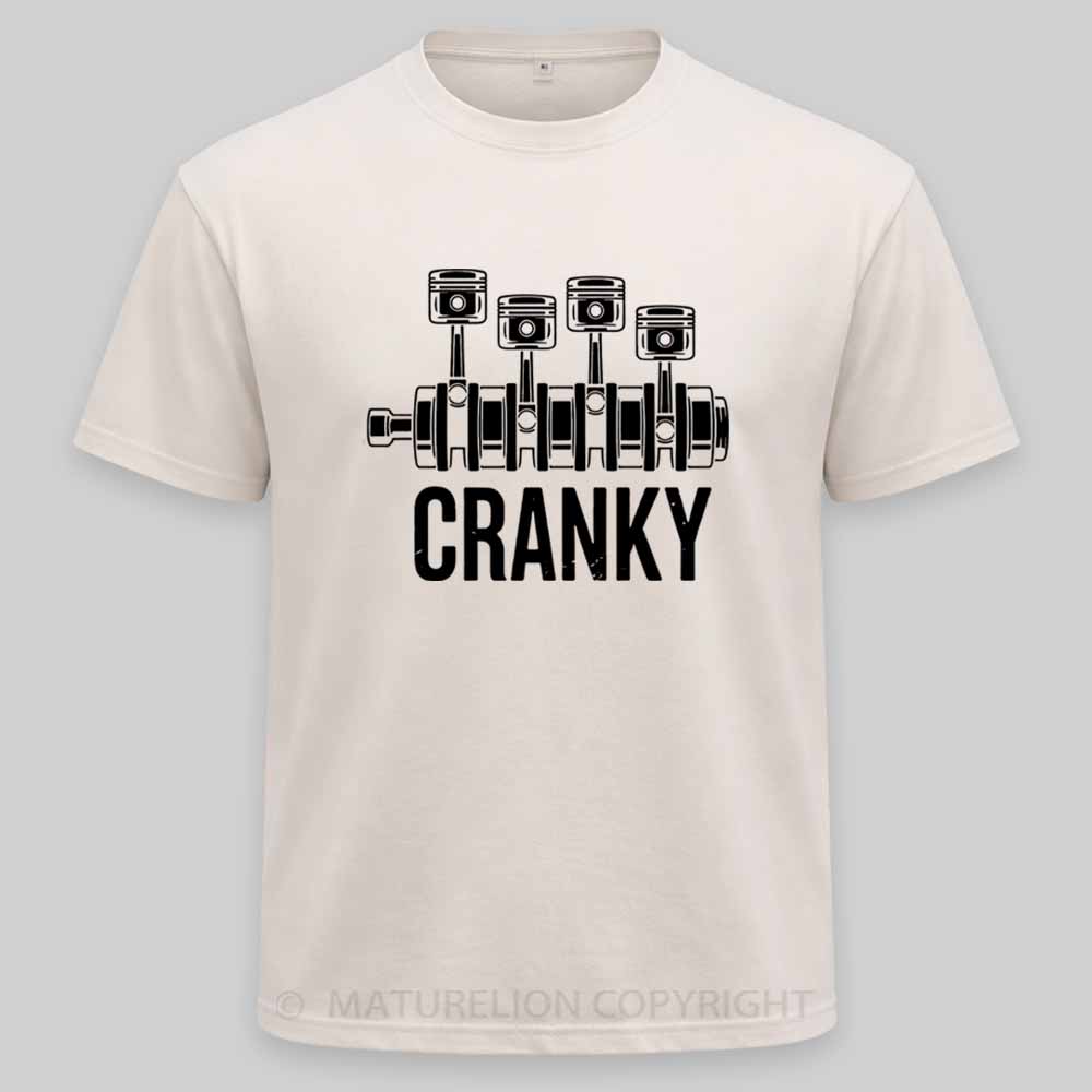 Maturelion Cranky Car Engine Washed T-shirt