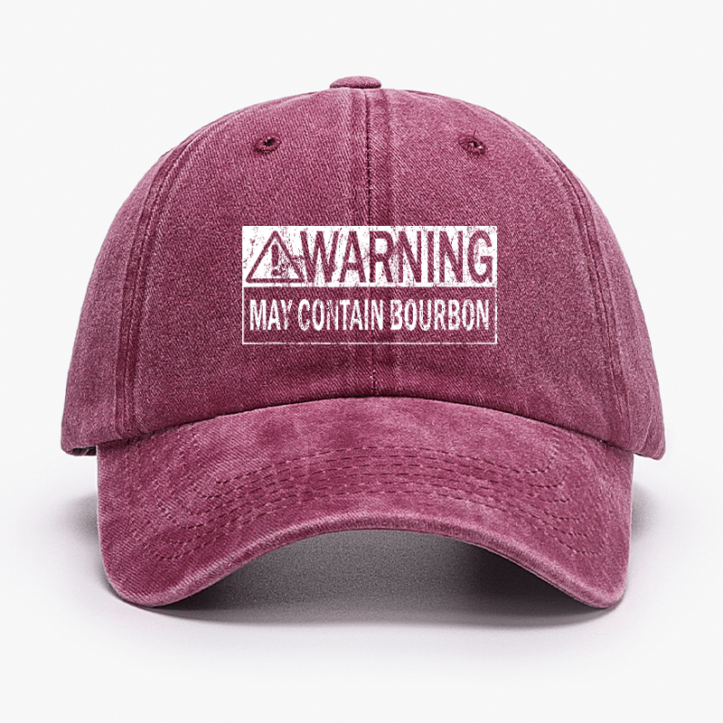 Warning May Contain Bourbon Funny Drinking Cap-Maturelion