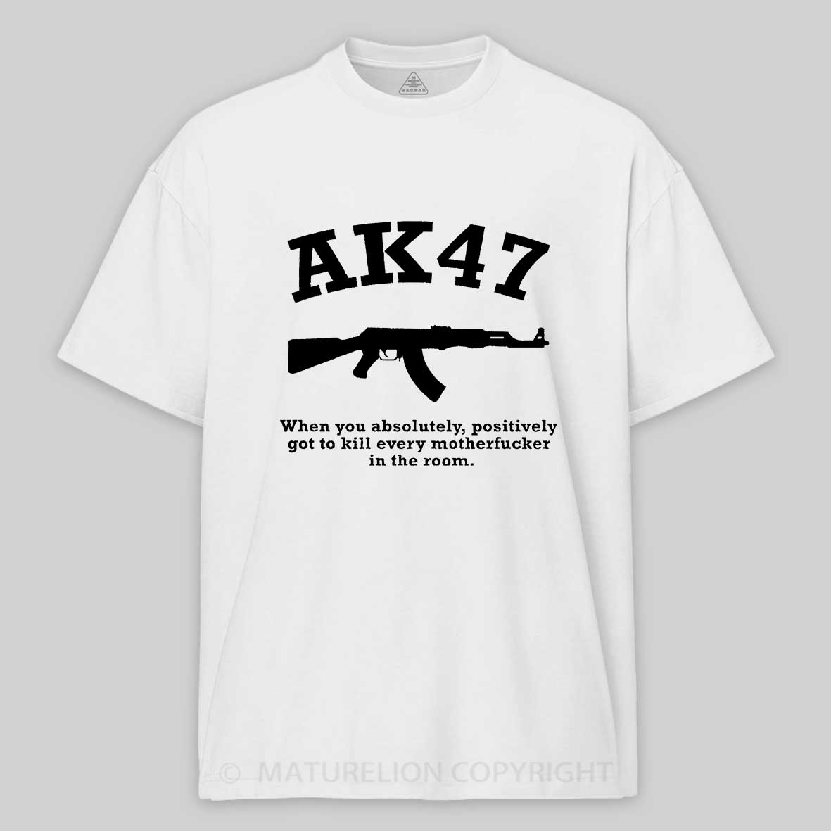 Maturelion Men's T-Shirt AK47 Gun T-shirt-Maturelion