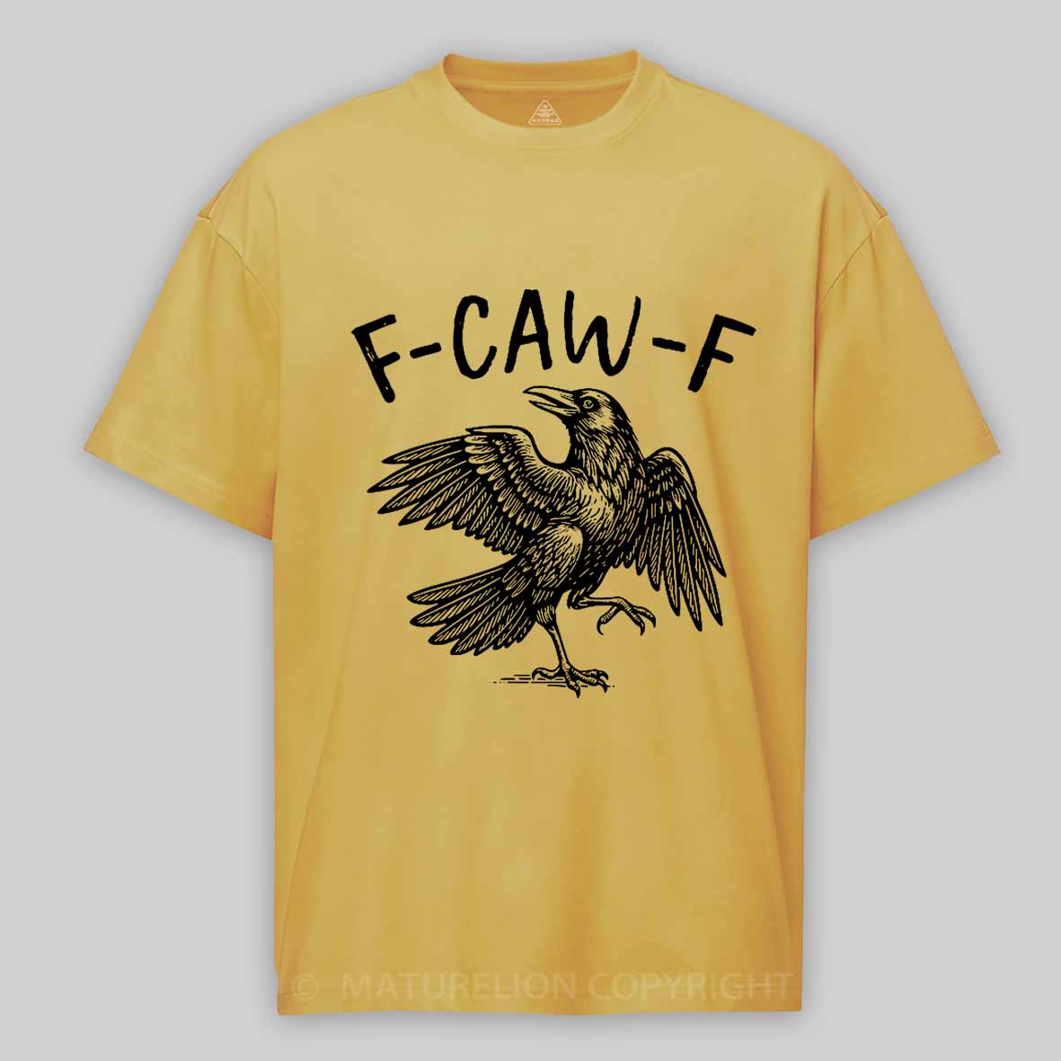 Maturelion Men's T-shirt F-Caw-F Cotton T-shirt