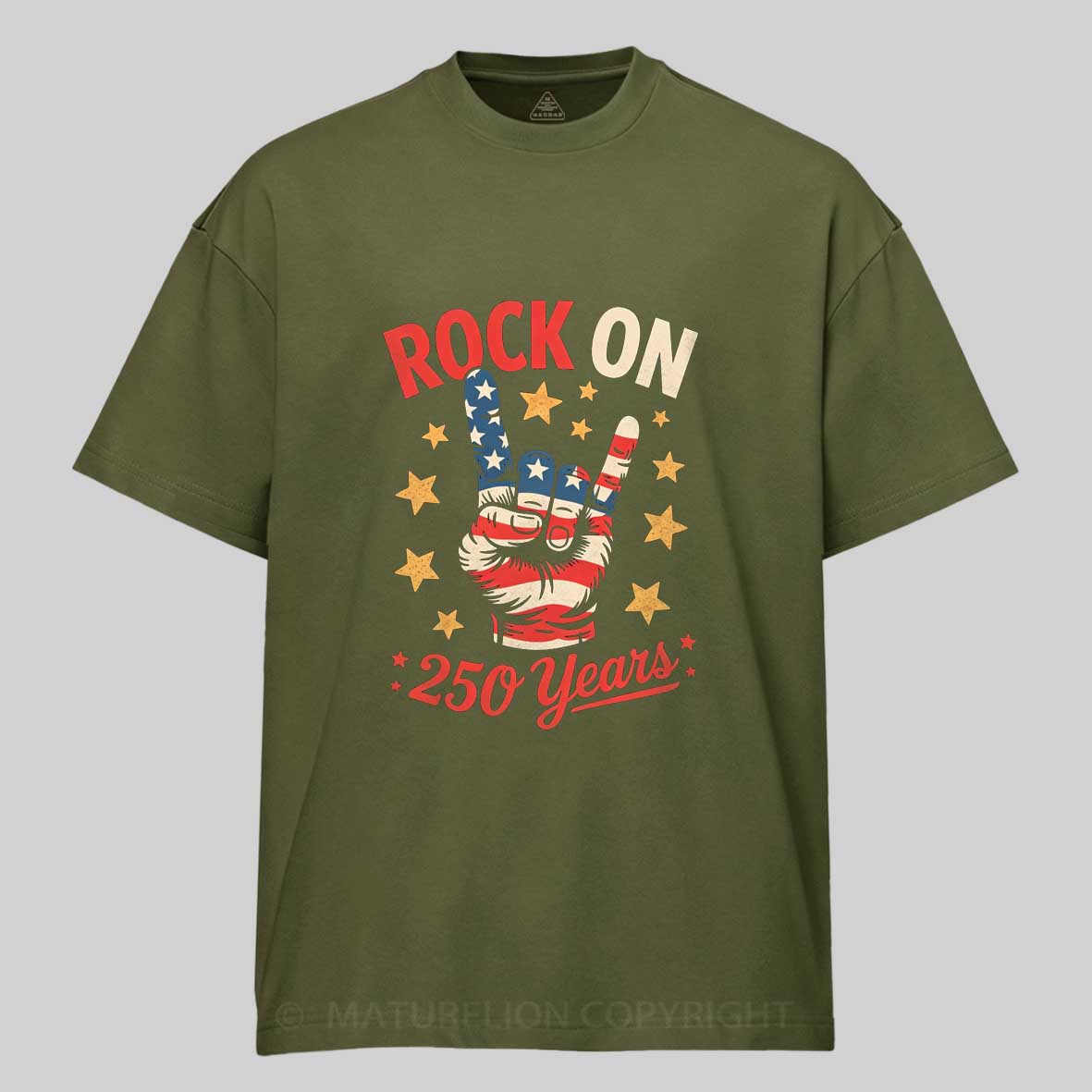 Maturelion Patriotic 250 Years 250th Birthday Us Flag T-shirt 