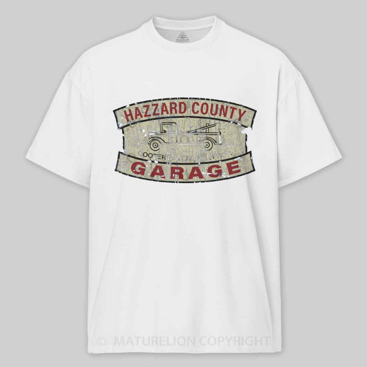 Maturelion Hazzard County Garage 1979 Cotton T-shirt