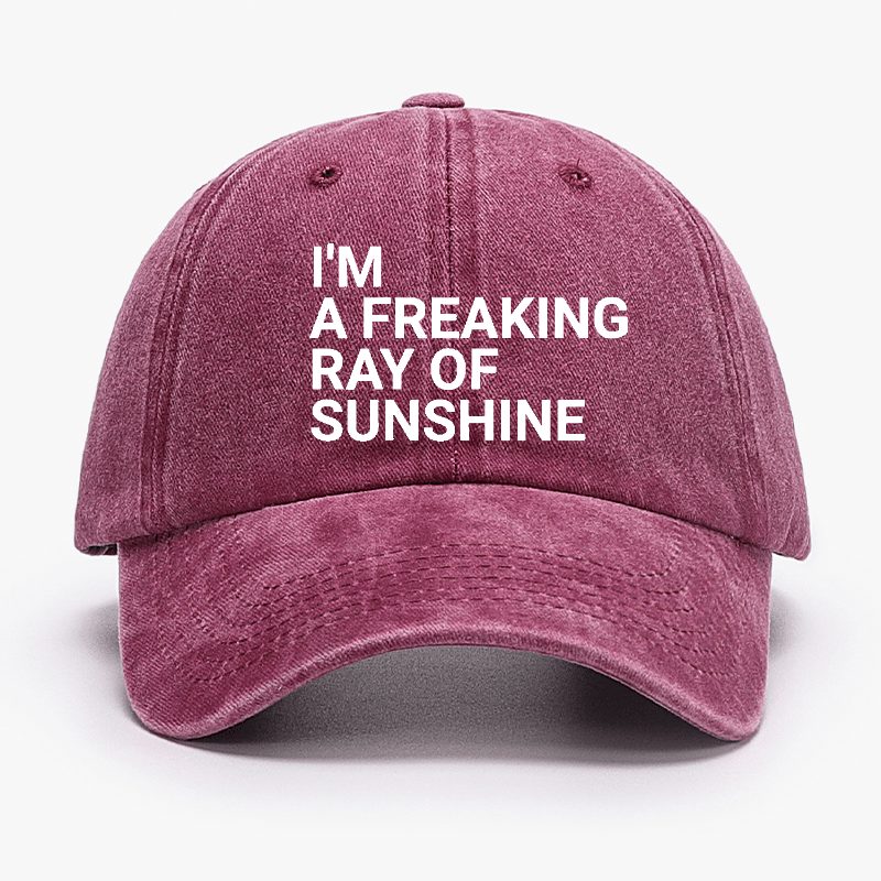 I'm A Freaking Ray Of Sunshine Joke Cap -Maturelion