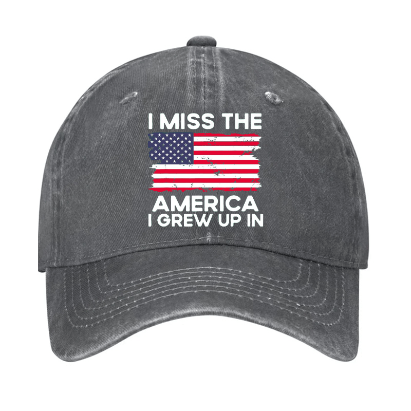 I Miss The America I Grew Up In USA Flag Cap (Free Customization)-Maturelion