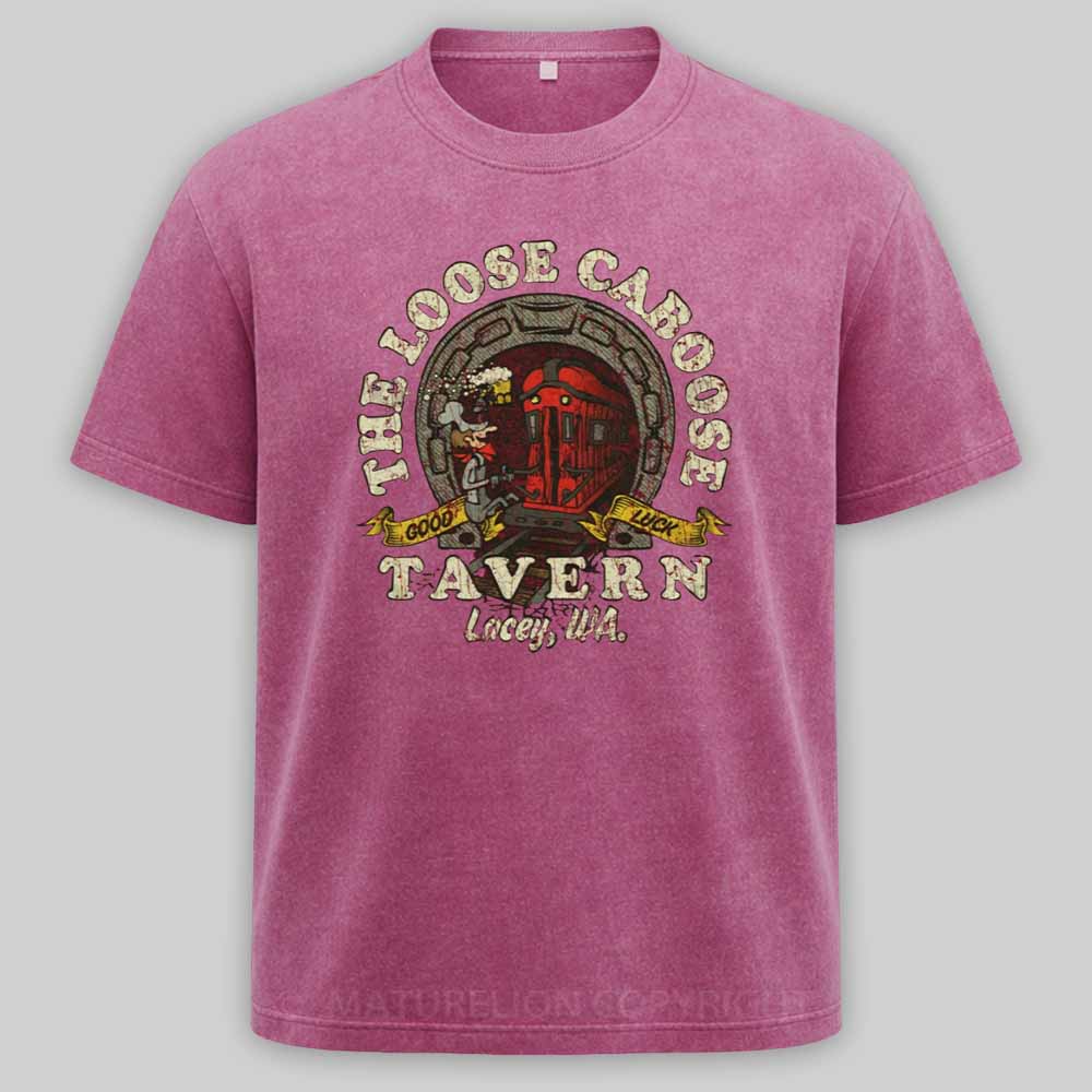 Maturelion The Loose Caboose Tavern 1967 Washed T-shirt