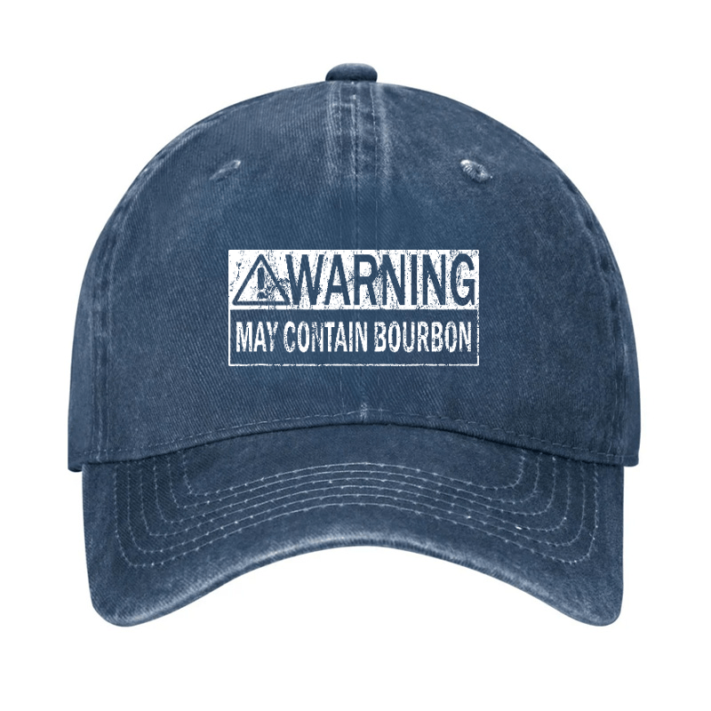 Warning May Contain Bourbon Funny Drinking Cap-Maturelion