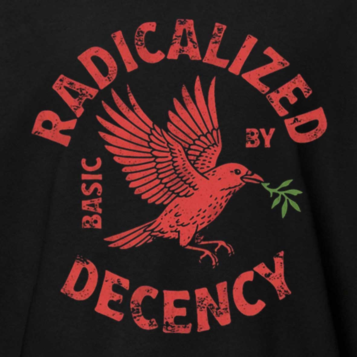 Maturelion Radicalized By Basic Decency Cotton T-shirt