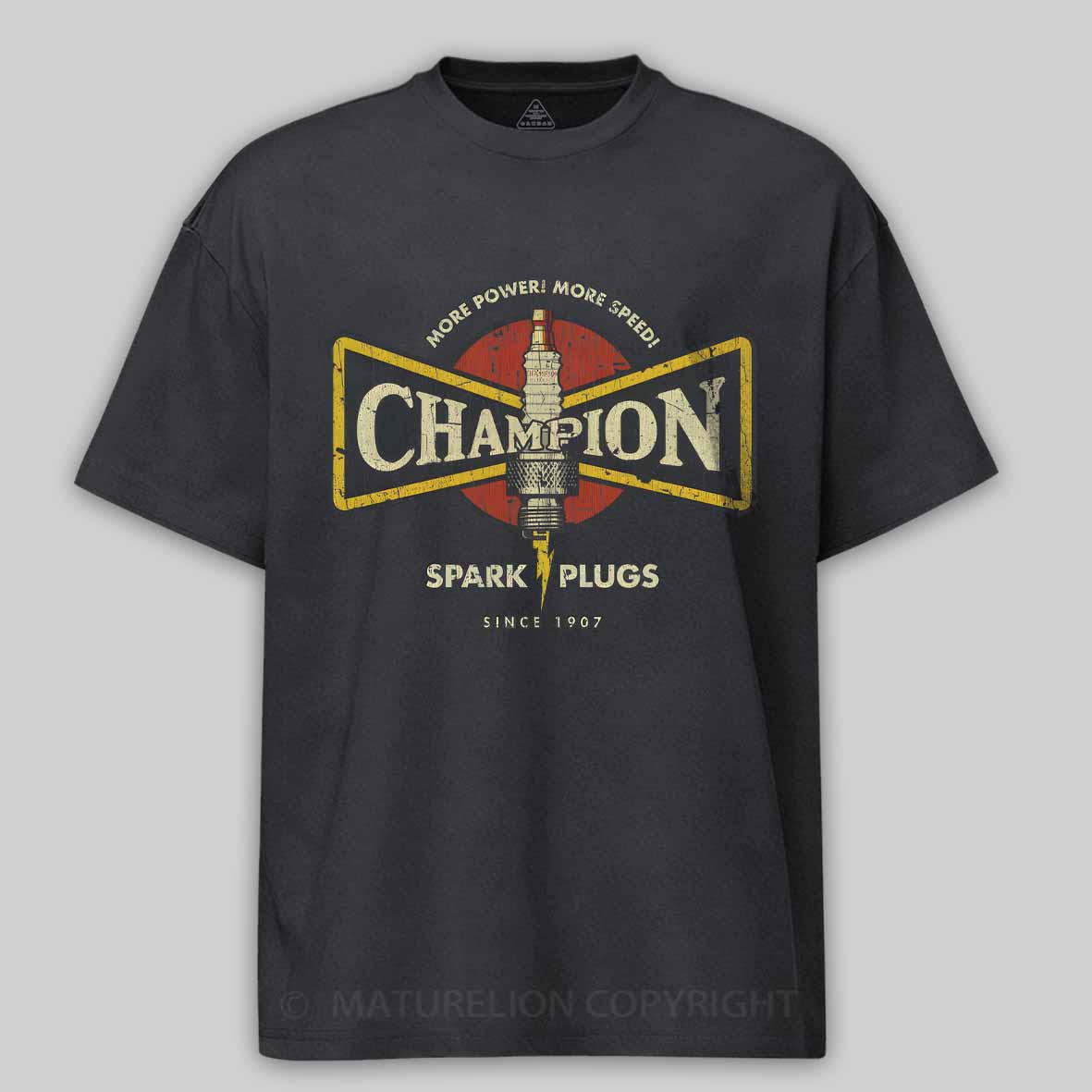 Maturelion Champion More Power More Speed 1907 Cotton T-shirt