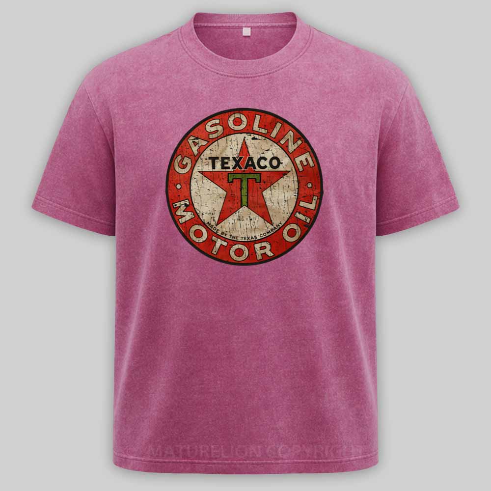 Maturelion Texaco - Vintage Gasoline Motor Oil Washed T-shirt