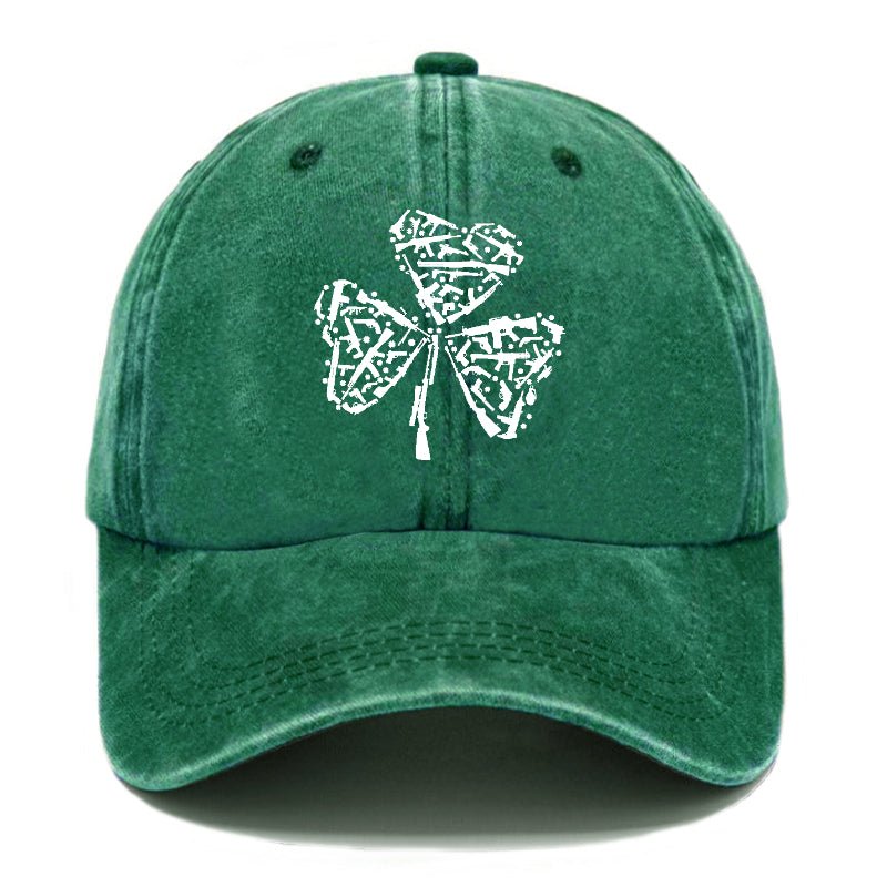 St. Patrick's Day Gun Clover Print Cap-Maturelion