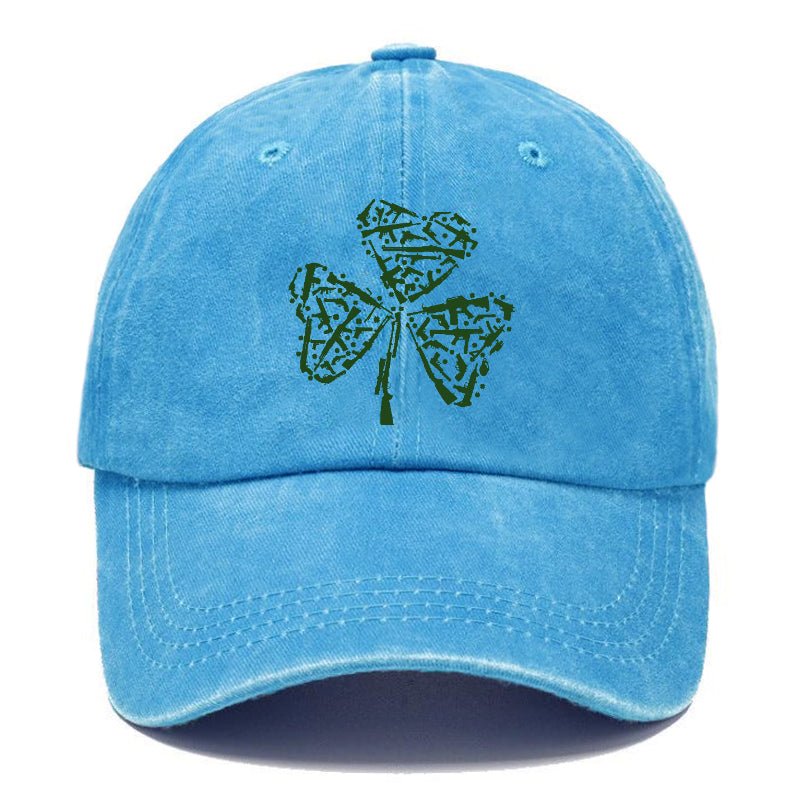 St. Patrick's Day Gun Clover Print Cap-Maturelion