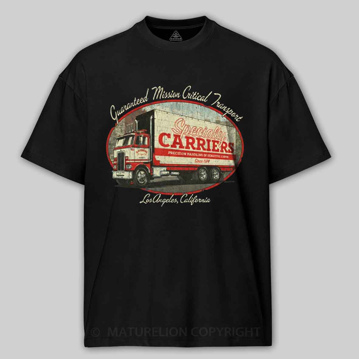 Maturelion Specialty Carriers Los Angeles 1974 Cotton T-shirt